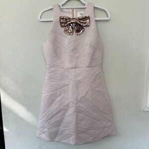 kate spade Blush Pink Mini Dress with Rose Gold Sequin Bow